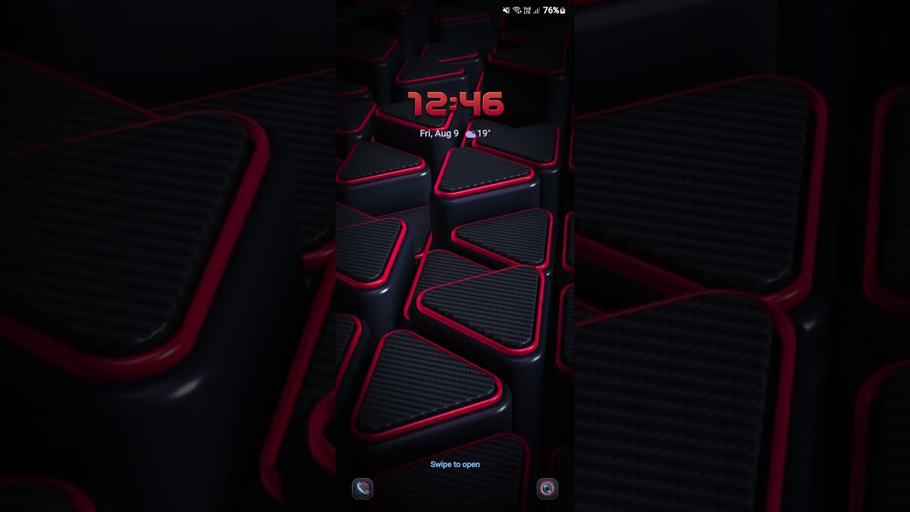 Samsung Galaxy Themes "Red Triangles" Video Lockscreen 