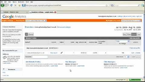 Google Analytics 03: WebEden.co.uk Free Website Builder