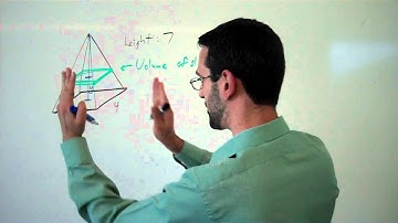 Volumes by integrating cross sections - square pyramid
