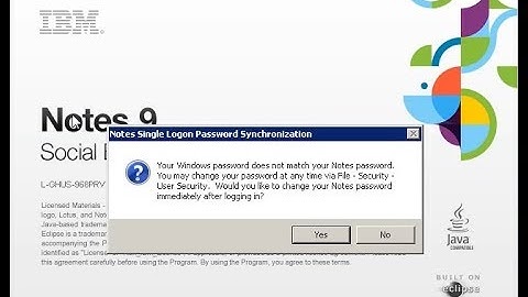 Lotus Notes Password Change Single Logon Your Windows Password Does Not Match Your Notes