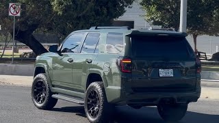 5th Gen 4Runner Limited Army Green lifted TRD Pro wheels