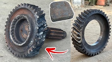 How Broken Gear Teeth Are Rebuilt from Solid Iron Extreme Gear RestorationProcess