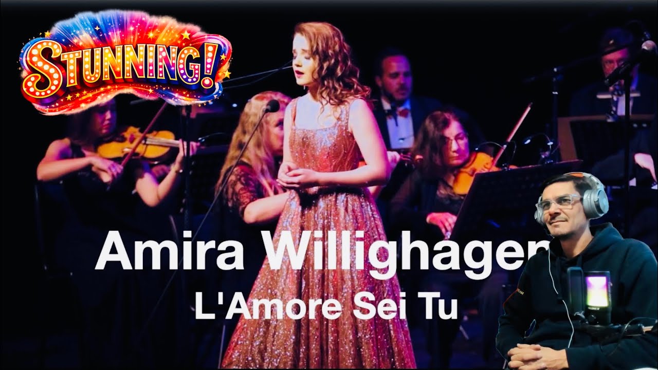 AMIRA WILLIGHAGEN - FIRST TIME HEARING - L'AMORE SEI TU - WH IN ITALIAN | UK SINGER KEV REACTS