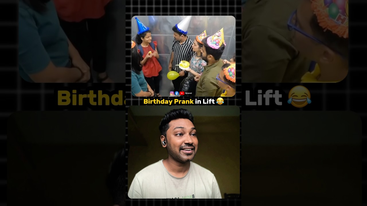 Birthday Prank | Lift Prank | Rj Naved | Prank Reaction | Reels #reaction #shortsfeed #prank