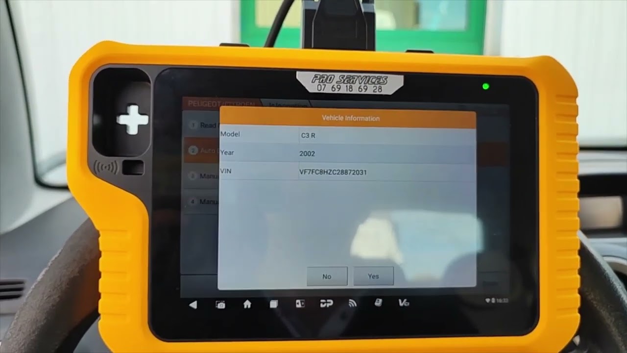 Centralisation Citroën C3 de 2007 OBDSTAR G3 v 42.77