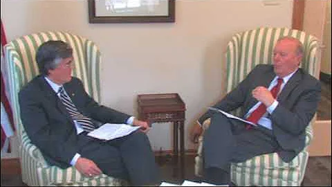 Governor Stephen Merrill is interviewed by Hon. Jo...