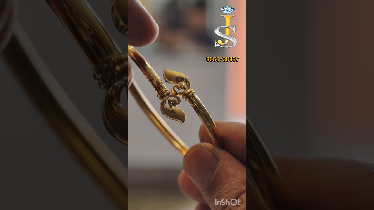 12 Gram Fancy Gold Kada for Ladies | Flexible Kada Design by SJ_Gold