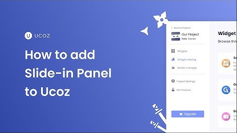 How to add a Slide-in Panel to Ucoz