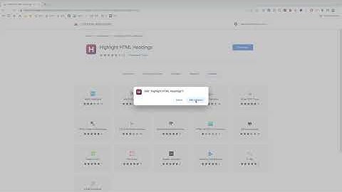 How to use highlight HTML headings chrome extension