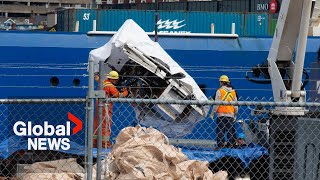 Titanic sub disaster: Ship carrying debris docks in Canada as investigation continues