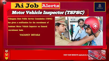 TSPSC Motor Vehicle Inspector recruitment 2022
