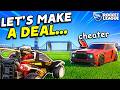 I had to bargain with Rocket League cheaters... I feel dirty