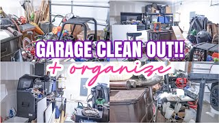 GARAGE CLEAN OUT AND ORGANIZE | EXTREME CLEAN, DECLUTTER, & ORGANIZE | MESSY HOUSE TRANSFORMATION