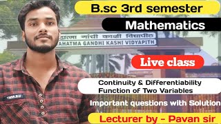 Continuity &amp; Differentiability Function of Two Variables/ Important questions With Solution by pksir