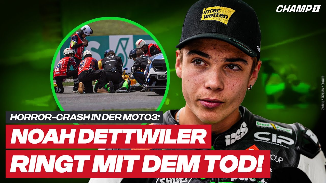 Moto3-DRAMA in Sepang! Noah Dettwiler schwebt nach SCHRECKLICHEM Crash in LEBENSGEFAHR | CLIP