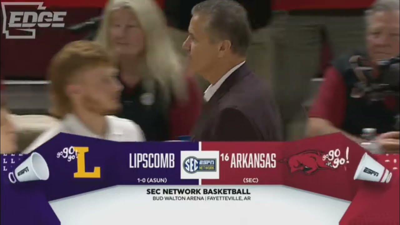Coach Cal's First Game || #16 Arkansas vs Lipscomb Basketball