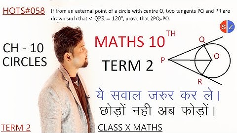 if from an external point of a circle with centre O two tangents PQ and PR @MathsTransporter
