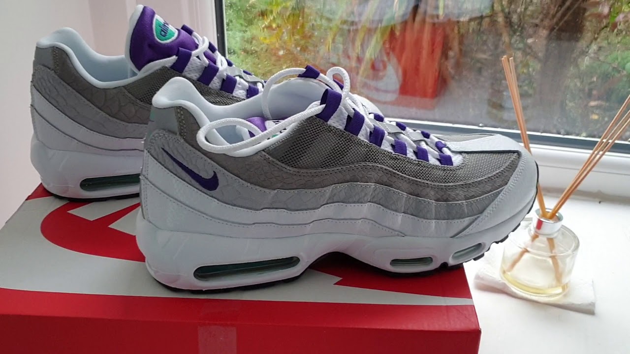 * NIKE AIR MAX 95 * ( Grape lv8 ) Unboxing and Review