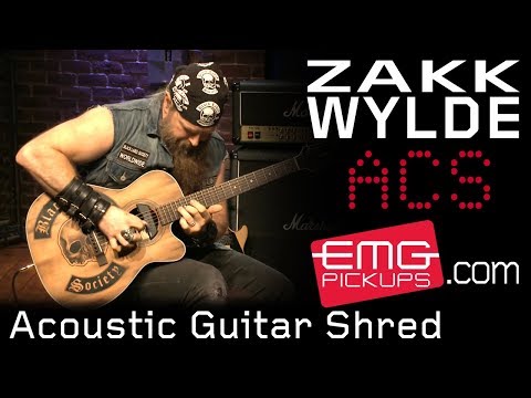 Zakk Wylde unbelievable acoustic guitar shred on EMGtv