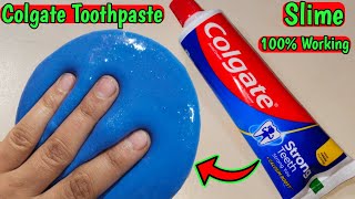 How To Make Slime With Colgate Toothpaste at home l How to make slime at home, Toothpaste slime asmr