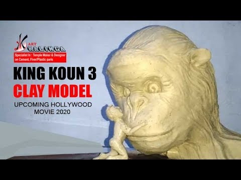 A Amazing Hand made King Kong Clay SculptureA Cute Baby boy loves kingKong fun making video @akartkalingaacademy3545