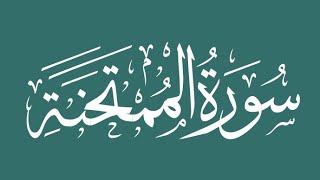 060. Surah Al-Mumtahana Sheikh Noreen Muhammad Sadiq
