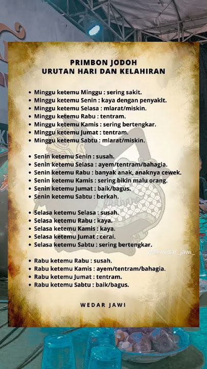 arti angka hitungan weton jawa#wetonjawa #jawa