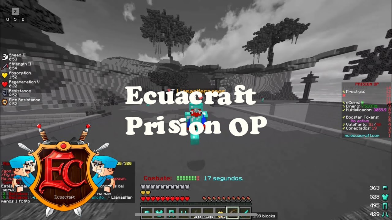 11 minutos de MinaPvP en Ecuacraft Prisión OP.
