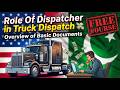 Role Of Dispatcher in #truckdispatching ✅ Lec#9 | Basic Documents in Dispatching