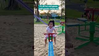 Mastering the Seesaw! #littlegirl #playground #seesaw