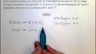 Using a translated point to find coordinates of other translated points (SB)