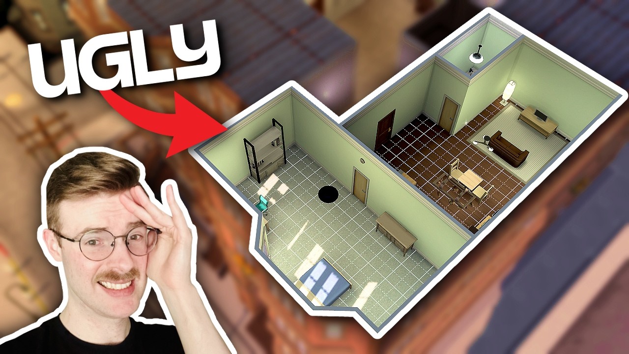 Я пытался отремонтировать УЖАСНУЮ стартовую квартиру в The Sims 4