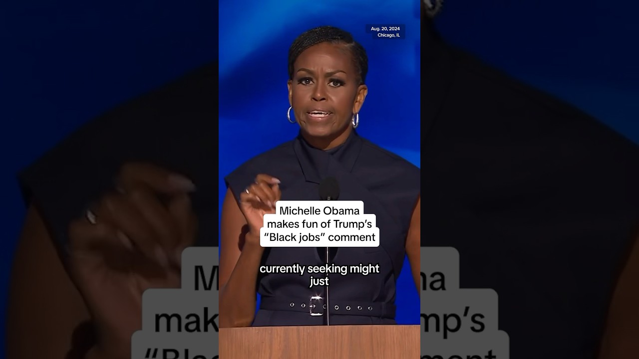 Michelle Obama makes fun of Trump’s “Black jobs” comment Michelle Obama makes fun of Trump’s “Black jobs” comment