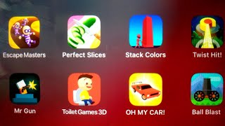Escape Masters,Perfect Slices,Stack Colors,Twist Hit,Mr Gun,Toilet Games 3D,OH MY CAR,Ball Blast screenshot 4