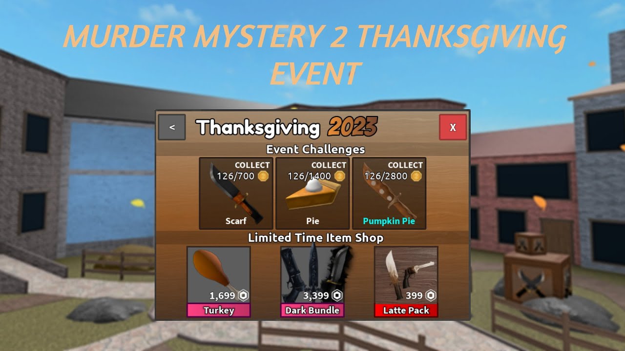 🍗 COMPLETING THE MM2 THANKSGIVING EVENT CHALLENGES YouTube