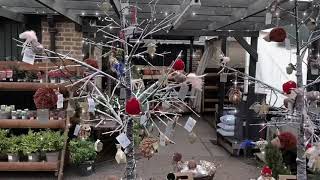 Victorian Christmas decorations, ready at Windsor Farm Shop. October 2021