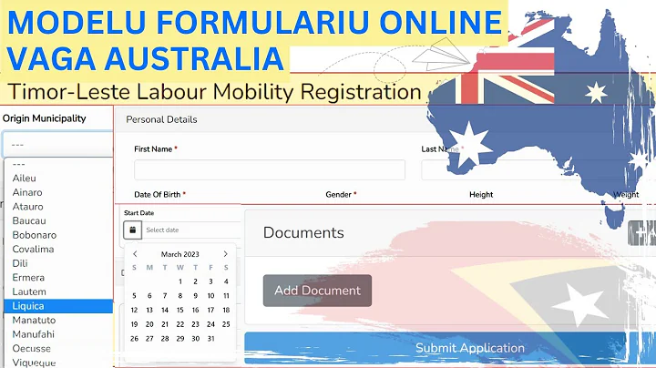 Model Formulir Perekrutan Online Kerja di Australia  - Timor-Leste Labour Mobility Registration