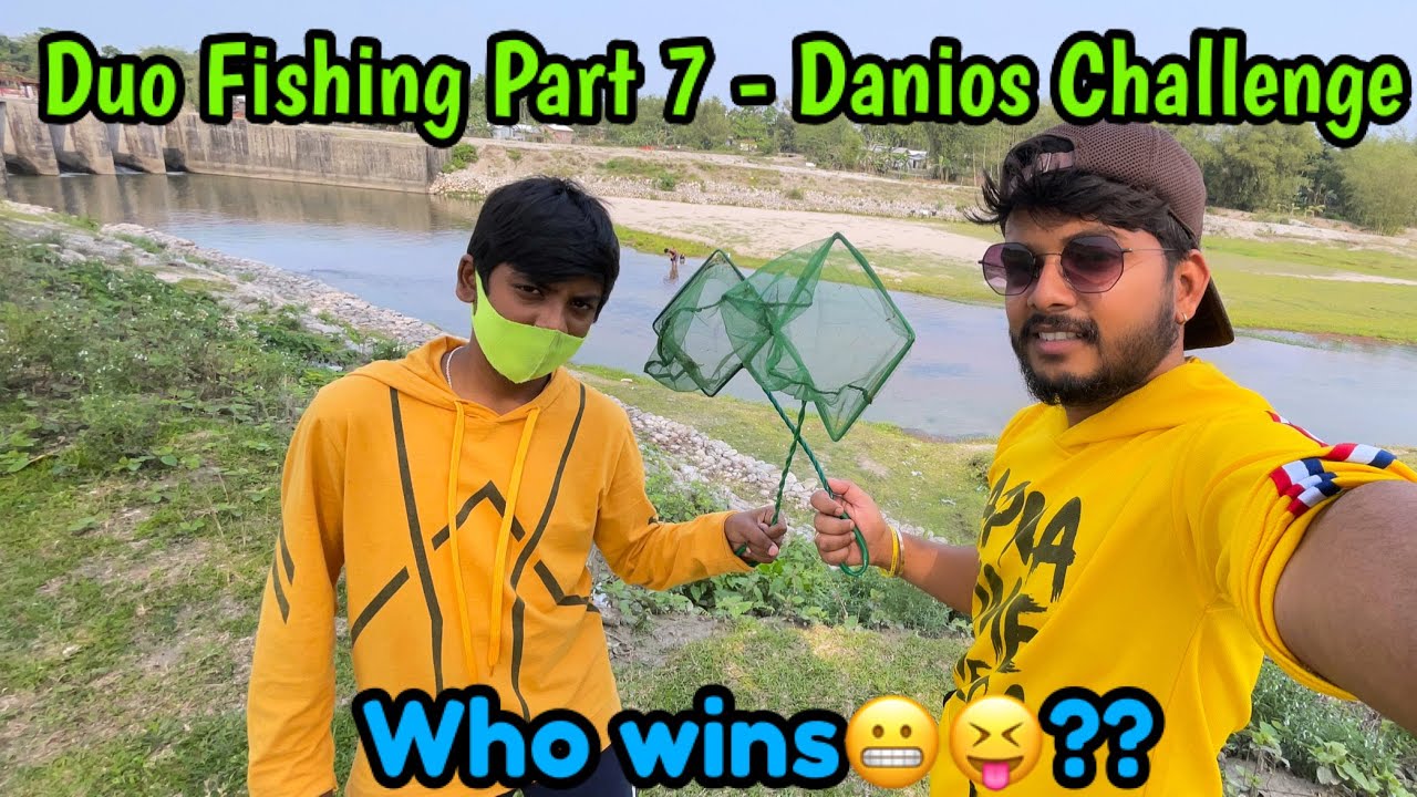 Duo Fishing Part 7 Danios Challenge😜🤗 Who wins?? Catching Zebra