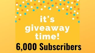 Winner of the 6000 Subscriber Giveaway