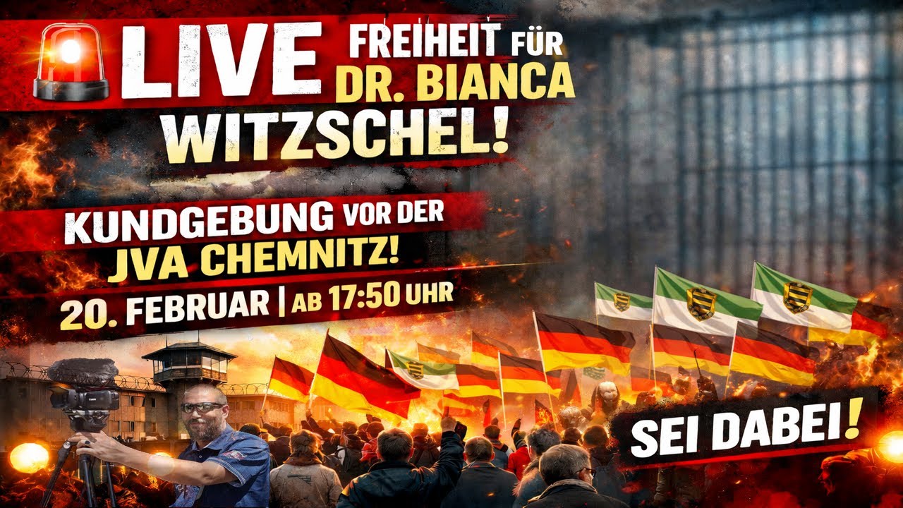 LIVE | Demonstration vor der JVA Chemnitz – 20.02.2026 | Art. 5 GG Berichterstattung