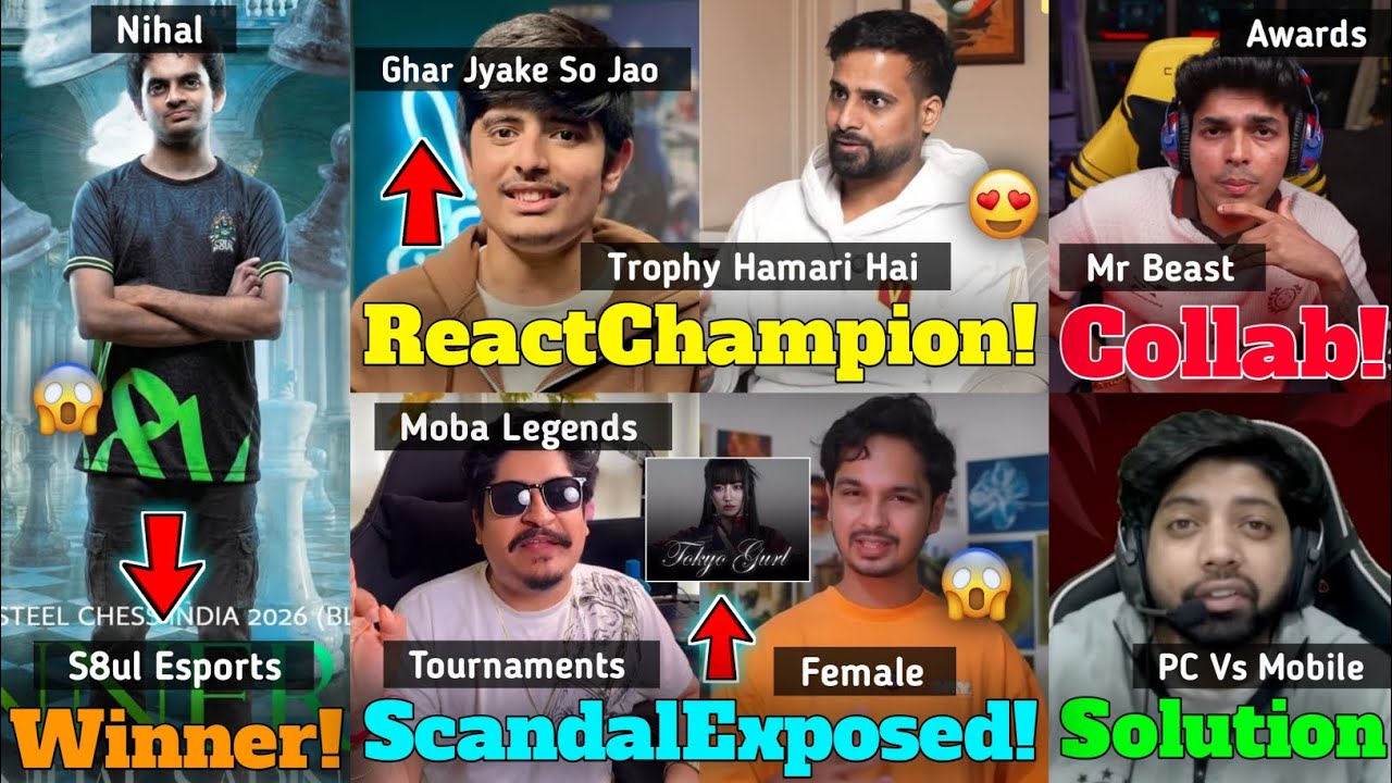 Female Gamer Cheating Scandal Exposed, TG & FozyAjay On Champion, Jonathan on Mrbeast, Gyan,Romeo