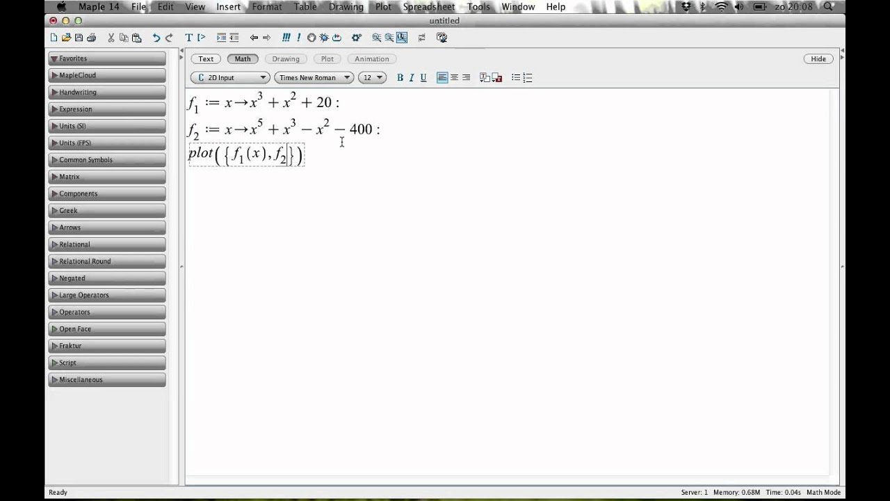 Maple solve two equations - YouTube