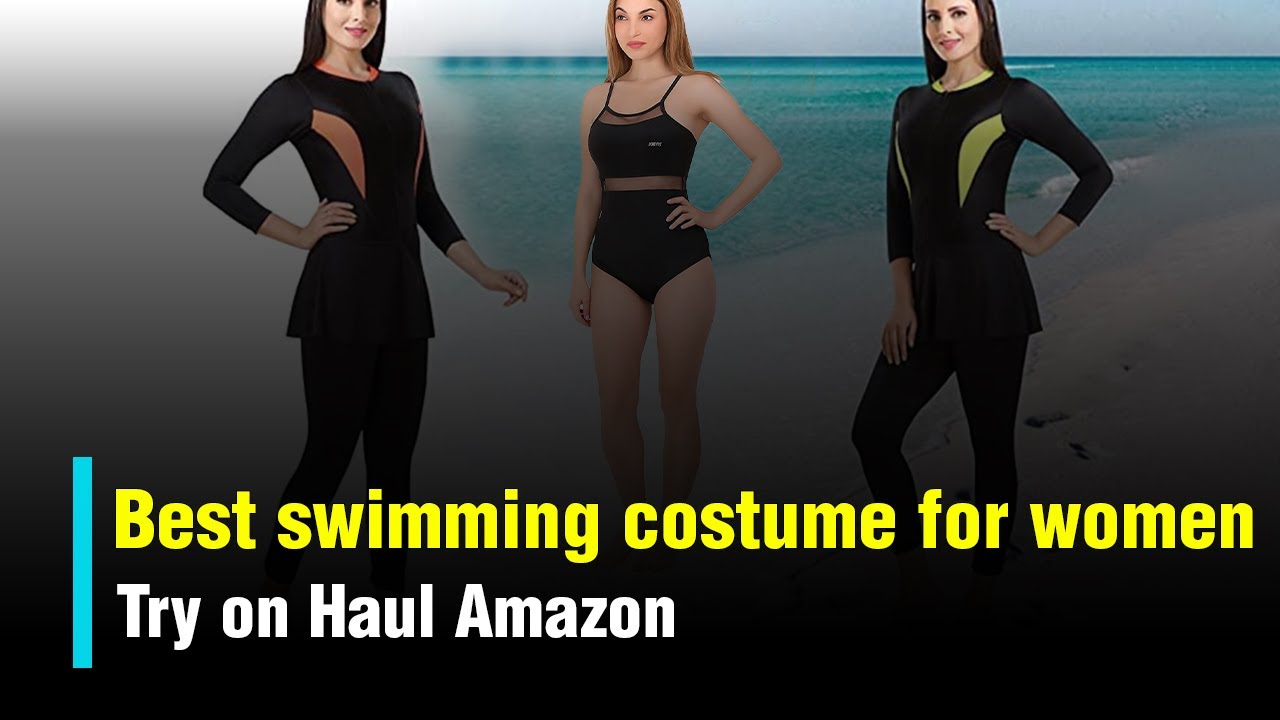 Haul Routine Swim 5 Best swimming costume for women | Try on Haul Amazon - YouTube