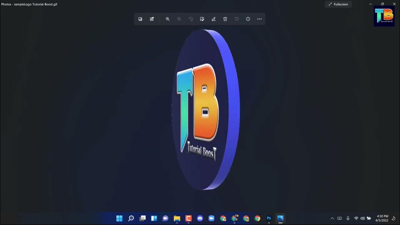 Make a 3d spinning gif for your 2d logo by Vyouttar