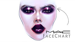 MAC Face Chart | Drawing with Makeup  on paper  | Liza Kondrevich