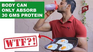 DOES YOUR BODY ONLY ABSORB 30 GMS PROTEIN AT ONE TIME || INFO BY ALL ABOUT NUTRITION ||