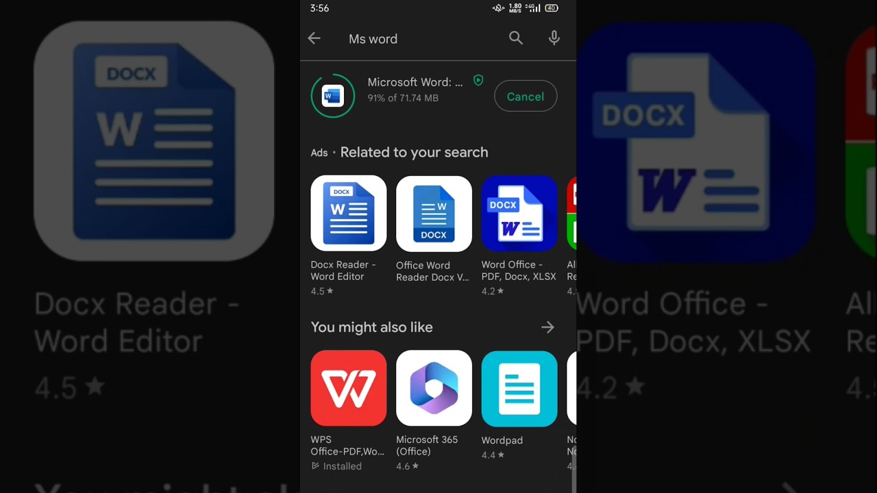 MS word in mobile| how to use MS word in mobile|100% worked 