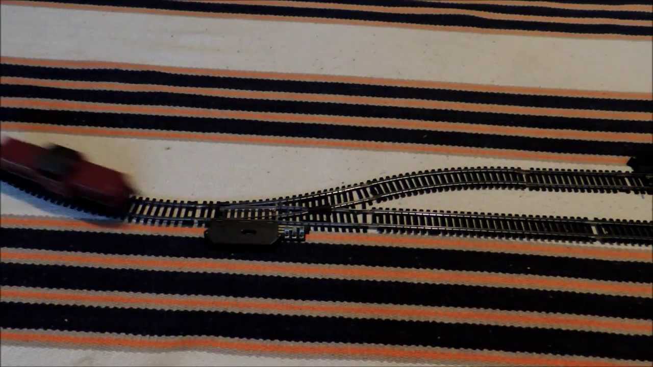 Lima train electric turnout / switch N3050 and N3051, H0 Scale YouTube