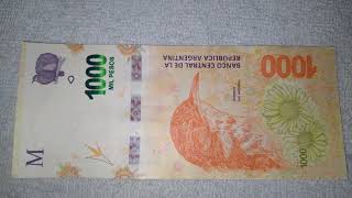 ARGENTINA BILLETE DE 1000 PESOS PUEDE VALER 20 MIL?