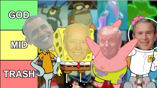 US Presidents Make a SpongeBob Tier List